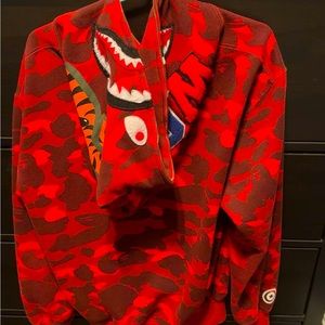 Red camo A bathing ape full zip-up / Size : XL